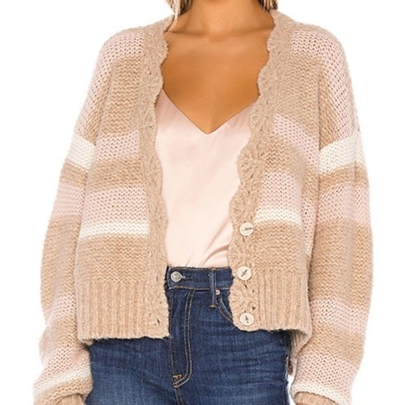 Nwt Free People Fine Time Striped Cardigan Sweater - Picture 2 of 7